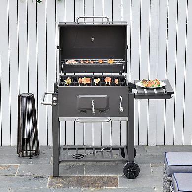 Outsunny Charcoal Bbq Grill, Outdoor Portable Cooker