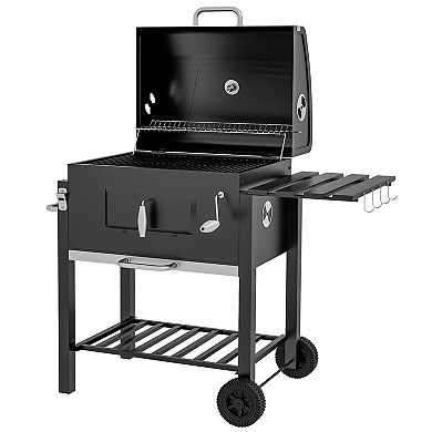 Outsunny Charcoal Bbq Grill, Outdoor Portable Cooker