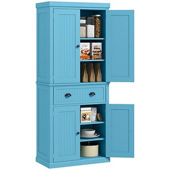 HOMCOM 72inch Kitchen Pantry Storage Cabinet with Drawer, Adjustable Shelves