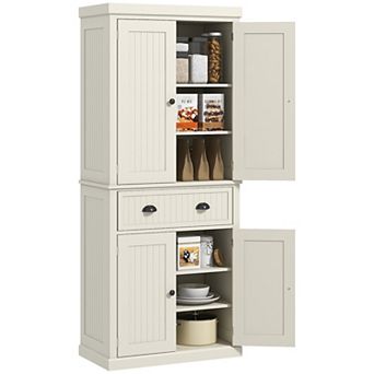 HOMCOM 72inch Kitchen Pantry Cabinet Cupboard with Doors, Dark