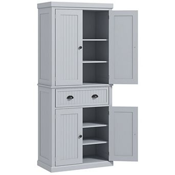 HOMCOM 72inch Kitchen Pantry Storage Cabinet with Drawer, Adjustable Shelves