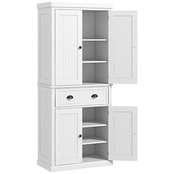 HOMCOM 72inch Kitchen Pantry Storage Cabinet with Drawer, Adjustable Shelves