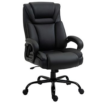High-back Computer Desk Chair With Adjustable Height And Ergonomic Design, Brown