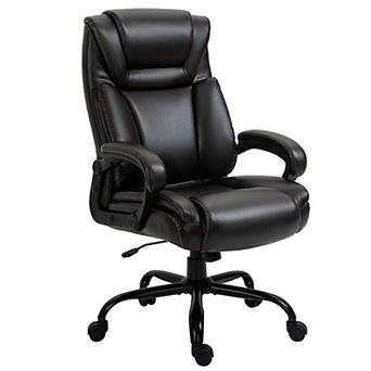 High-back Computer Desk Chair With Adjustable Height And Ergonomic Design, Brown