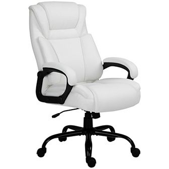 High-back Computer Desk Chair With Adjustable Height And Ergonomic Design, Brown