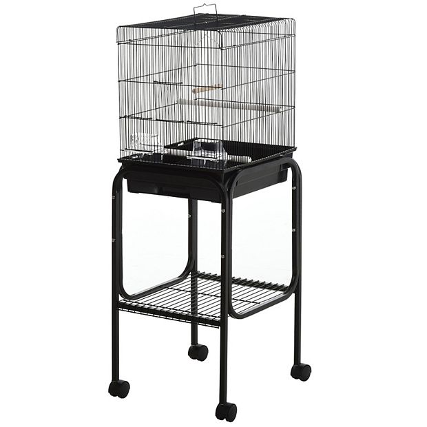 PawHut Small Animal Cage Habitat Indoor with Accessories Water