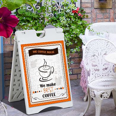 Vinsetto 22inch x 28" Folding A-Frame Sandwich Board Sidewalk Sign