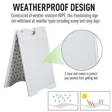 Vinsetto 22" x 28" Folding A-Frame Sandwich Board Sidewalk Sign,