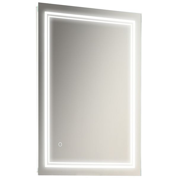 Wall Mounted Vanity Closet Mirror With Finger Swipe Function For Light