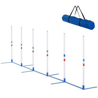 Dog Weave Pole Set Agility Starter Kit Pet Outdoor Exercise Training Set