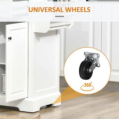 HOMCOM Kitchen Furniture with 3 Open Drawers, 2 Door Shelves, and 2 Open Shelves