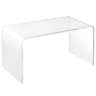 Homcom 39.25" Long Acrylic Waterfall Coffee Table For Living Room