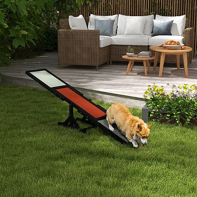 Pawhut Wooden Dog Agility Seesaw For Training And Exercise