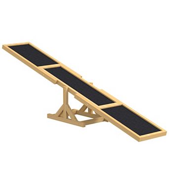Pawhut Wooden Dog Agility Seesaw For Training And Exercise