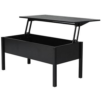 HOMCOM 39inch Modern Lift Top Coffee Table Desk With Hidden Storage Compartment