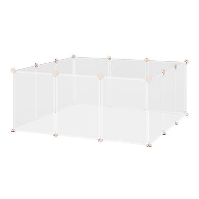 Pet Fence For Small Animals With Accessories 41.25" L X 41.25" W X 17.75" H
