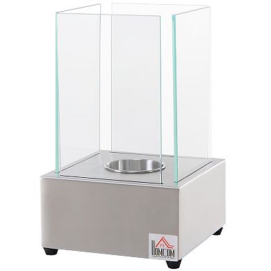 Tabletop Clean Burning Ethanol Fireplace Heater With Real Flames, Bronze