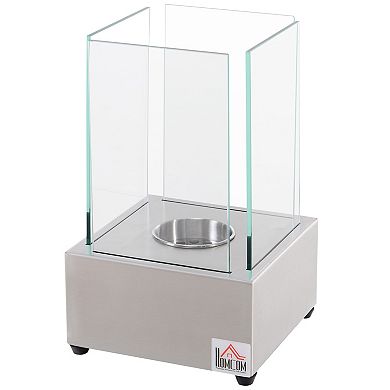 Tabletop Clean Burning Ethanol Fireplace Heater With Real Flames, Bronze