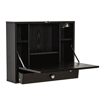 Black Wall Mount Wood Foldable Desk Children Table Desk Workstation