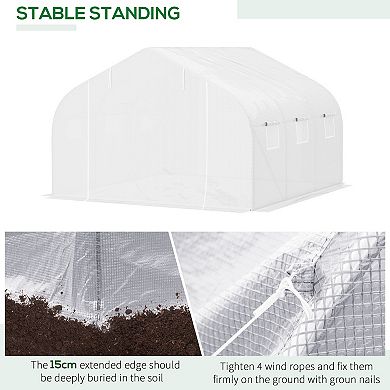 12' X 10' X 7' Greenhouse Large Walk-in Hot Green House Plant Gardening White