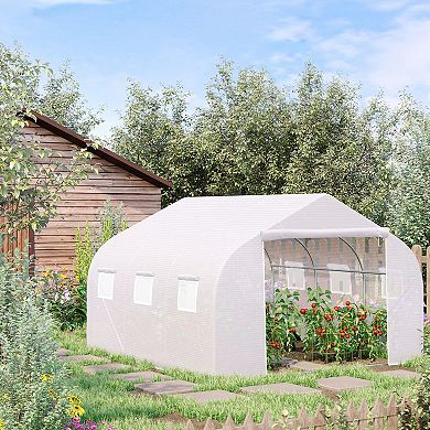 12' X 10' X 7' Greenhouse Large Walk-in Hot Green House Plant Gardening White