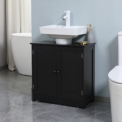 Homcom Under Sink Bathroom Cabinet With 2 Doors And Shelf