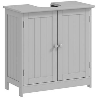 HOMCOM Under Sink Bathroom Cabinet with 2 Doors and Shelf