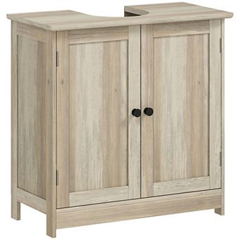 HOMCOM Wooden Under Sink Bathroom Storage Cabinet 3 Shelves Vanity