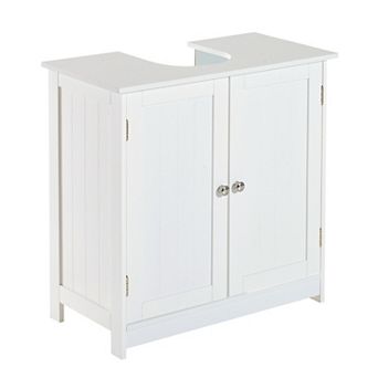 HOMCOM Under Sink Bathroom Cabinet with 2 Doors and Shelf