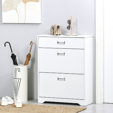 Hallway Shoe Storage Furniture With 3 Total Drawers And Adjustable Shelf