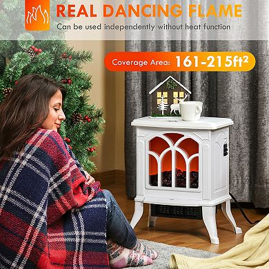 HOMCOM Living Room Electric Fireplace Stove Heater, 750W/1500W