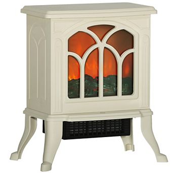 HOMCOM Living Room Electric Fireplace Stove Heater, 750W/1500W