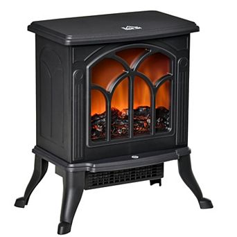 HOMCOM Living Room Electric Fireplace Stove Heater, 750W/1500W