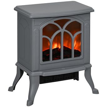 Homcom Living Room Electric Fireplace Stove Heater, 750w/1500w