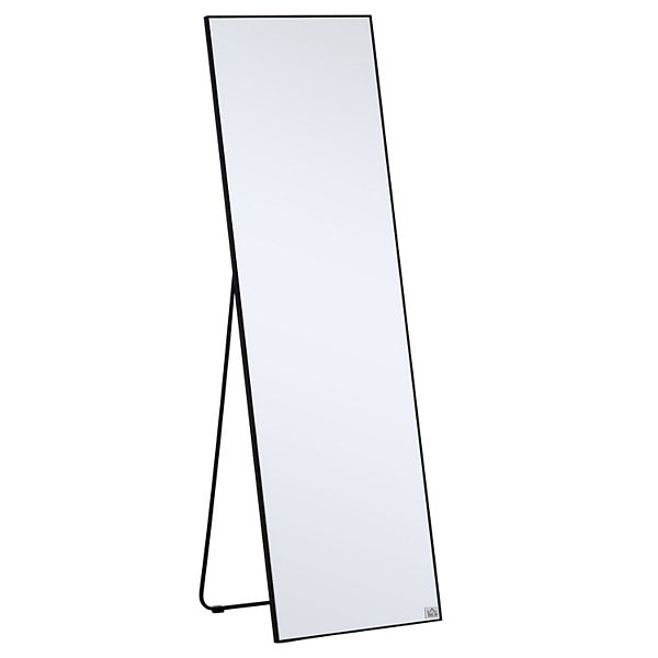 62.5" Freestanding Full Body Bedroom Mirror, Wall Mounted Dressing Mirror Black