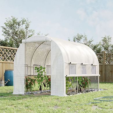 10' X 7' X 7' Outdoor Backyard Walk-in Tunnel Greenhouse, Plant Hot House