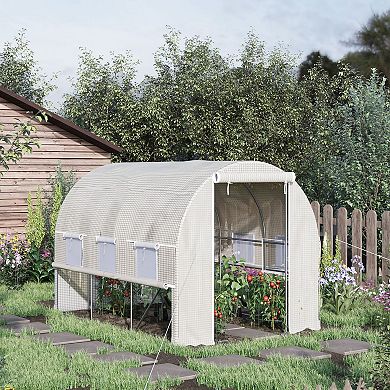 10' X 7' X 7' Outdoor Backyard Walk-in Tunnel Greenhouse, Plant Hot House