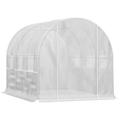 10' X 7' X 7' Outdoor Backyard Walk-in Tunnel Greenhouse, Plant Hot House