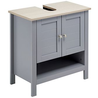 24" Space Saving Pedestal Under Sink Bathroom Vanity Organizer Storage Cabinet