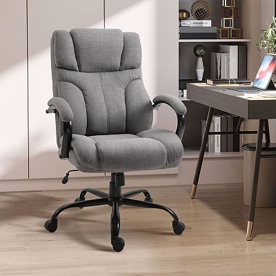 Vinsetto Big And Tall Office Chair, Fabric Executive Desk Chair