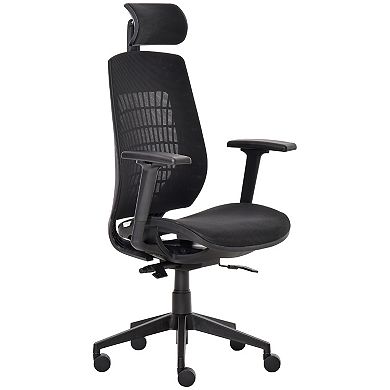 Vinsetto Ergonomic Office Chair High Back Desk Chair with Breathable Mesh Fabric Movable seat 3D Armrest Rotatable Headrest Adjustable Lumbar Support Reclining Function Black