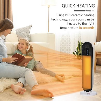 HOMCOM Oscillating Ceramic Space Heater w/ Remote Control