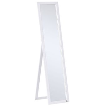 62.5" Freestanding Full Body Bedroom Mirror, Wall Mounted Dressing Mirror White