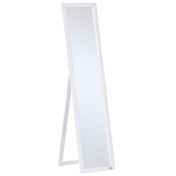 62.5" Freestanding Full Body Bedroom Mirror, Wall Mounted Dressing Mirror White