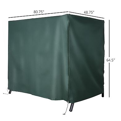 Patio swing chair cover size diagram with 80.75 inch and 64.5 inch dimensions