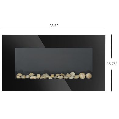 HOMCOM 41.3" 1500W Electric Fireplace with 7-Color Flame Effect