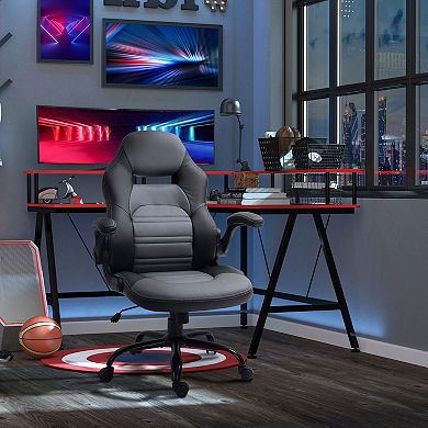 Ergonomic Racing Gamer Seat With Breathable Sponge Padded Seat And Armrest