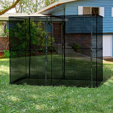 Outsunny 94" x 47.25" x 72" Walk in Greenhouse with High Quality HDPE Cover and 2 Zippered Doors for Plants/Herbs