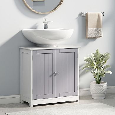 kleankin Pedestal Sink Storage Cabinet, Sink Bathroom Cabinet