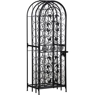 Free Standing Wine Rack 45 Bottle Holder Storage Metal Display Cabinet Home Bar